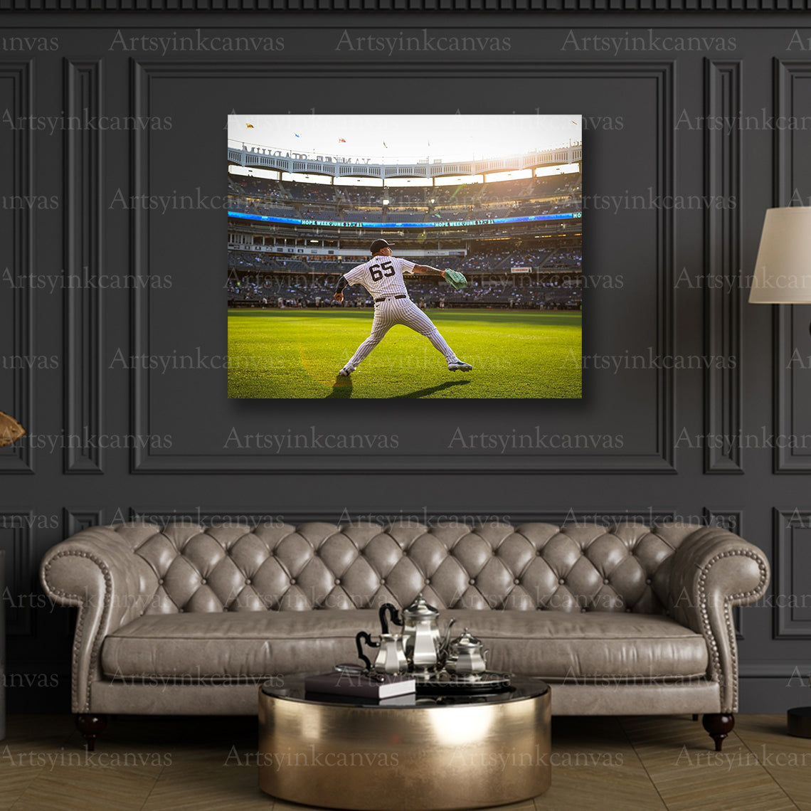 Premium Nestor Cortes Yankees pitching canvas art