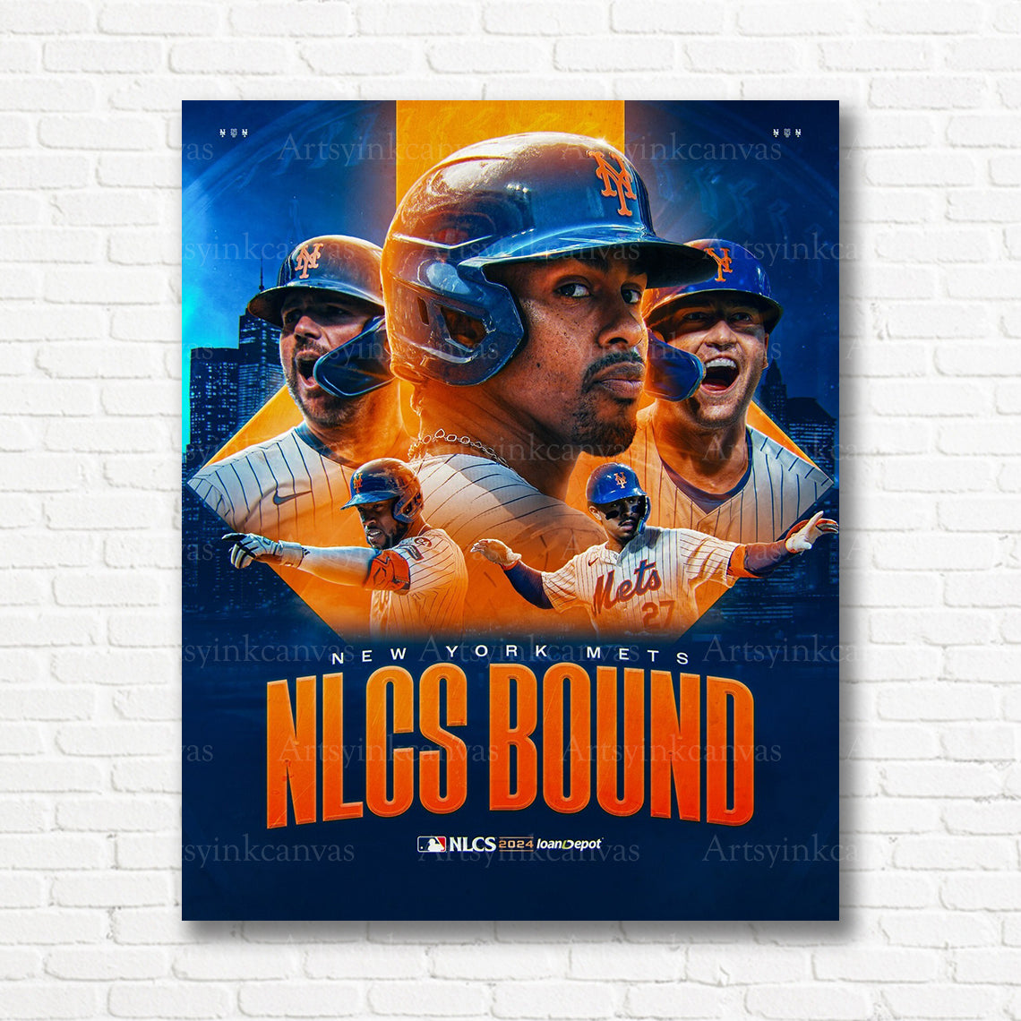 Mets 2024 postseason playoff canvas print