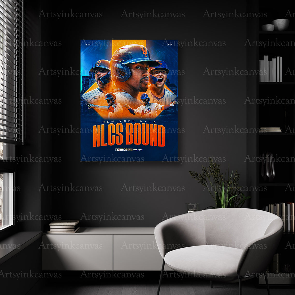 Mets baseball playoff journey wall decor