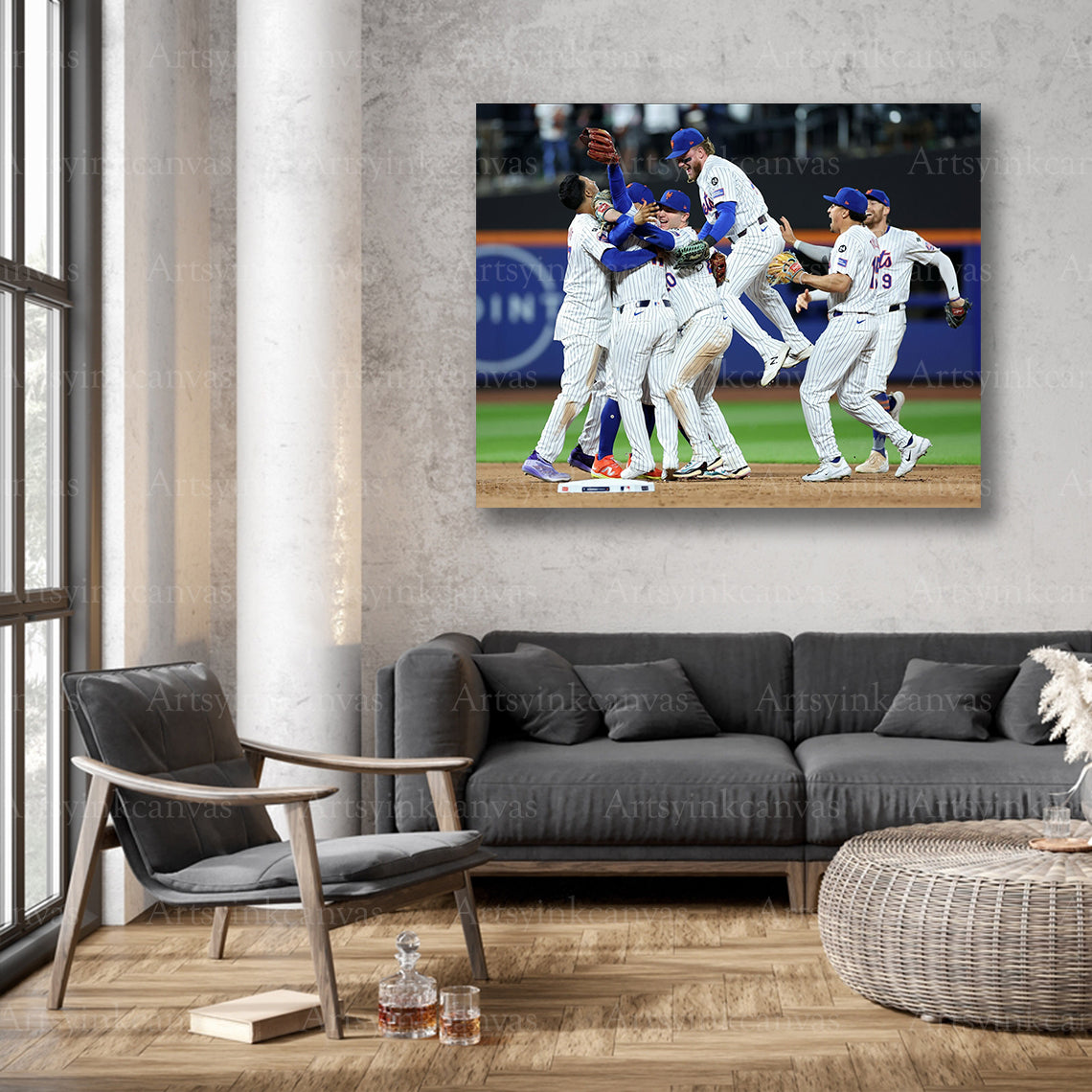 Mets NLDS Game 4 baseball celebration wall decor