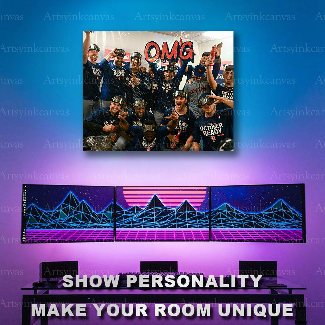 New York Mets team victory celebration artwork