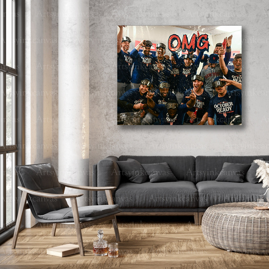 Mets OMG moment baseball wall decor