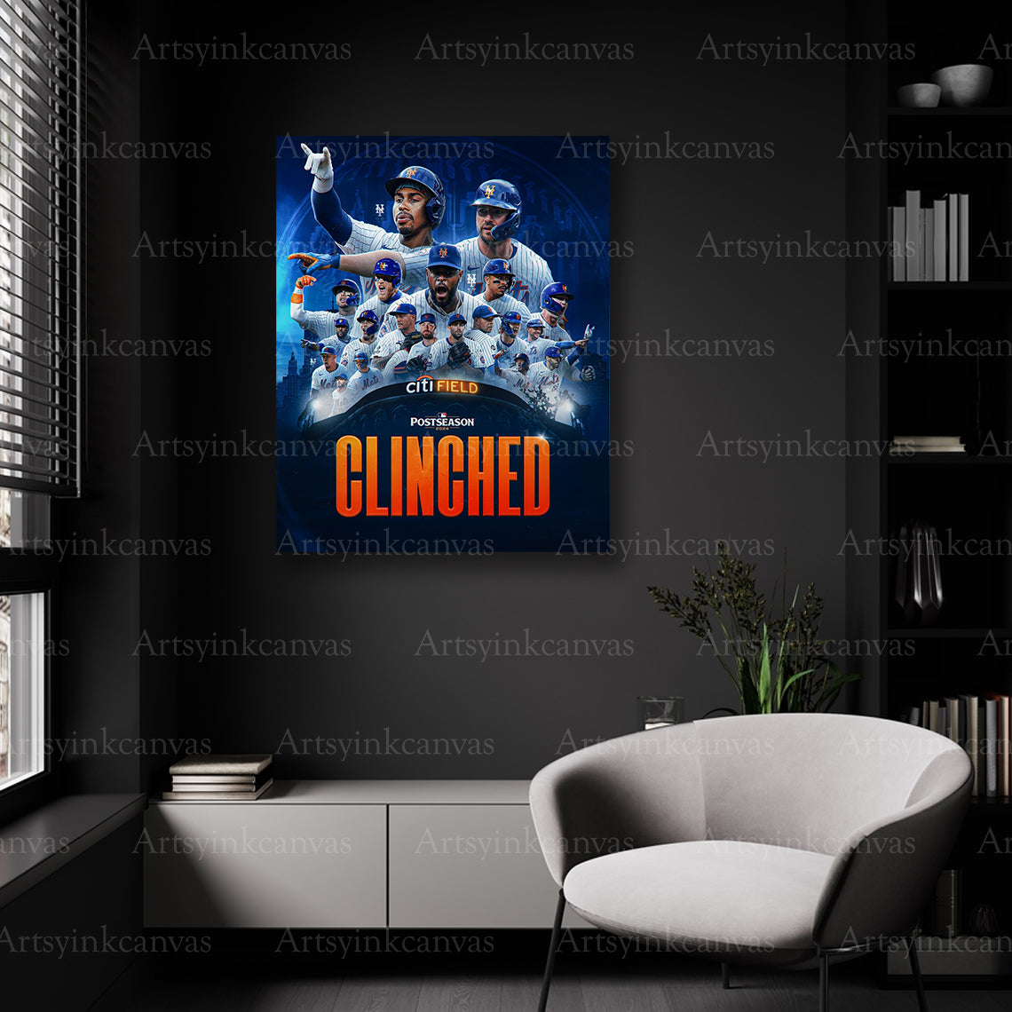 Mets baseball season milestone wall decor