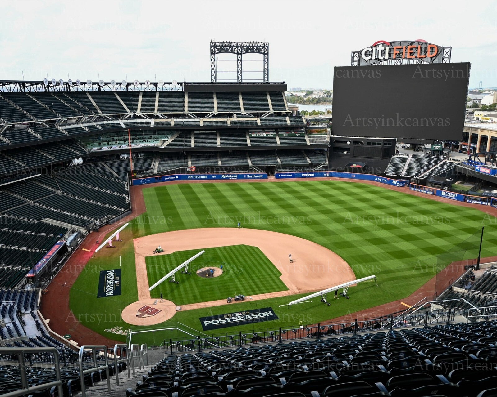 New York Mets Citi Field 2024 postseason stadium canvas wall art