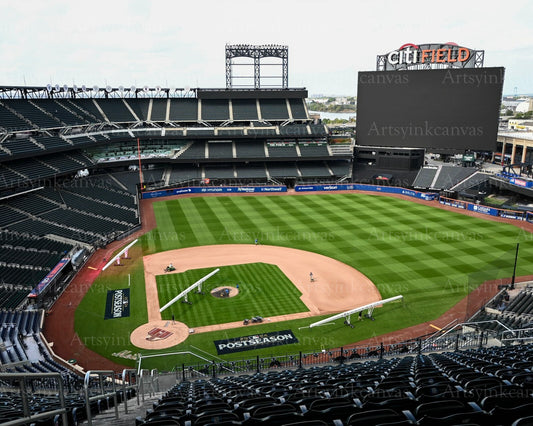 New York Mets Citi Field 2024 postseason stadium canvas wall art