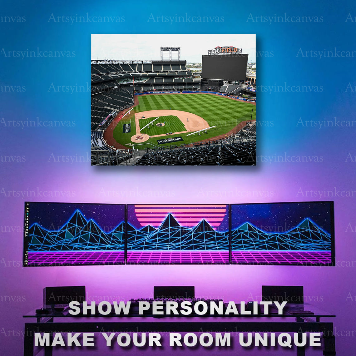 New York Mets stadium baseball artwork