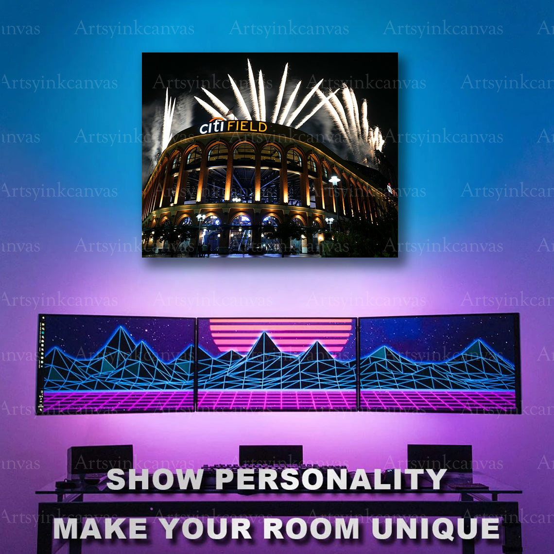 New York Mets stadium celebration artwork