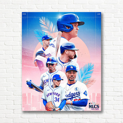 Mets Dodgers 2024 NLCS playoff canvas print