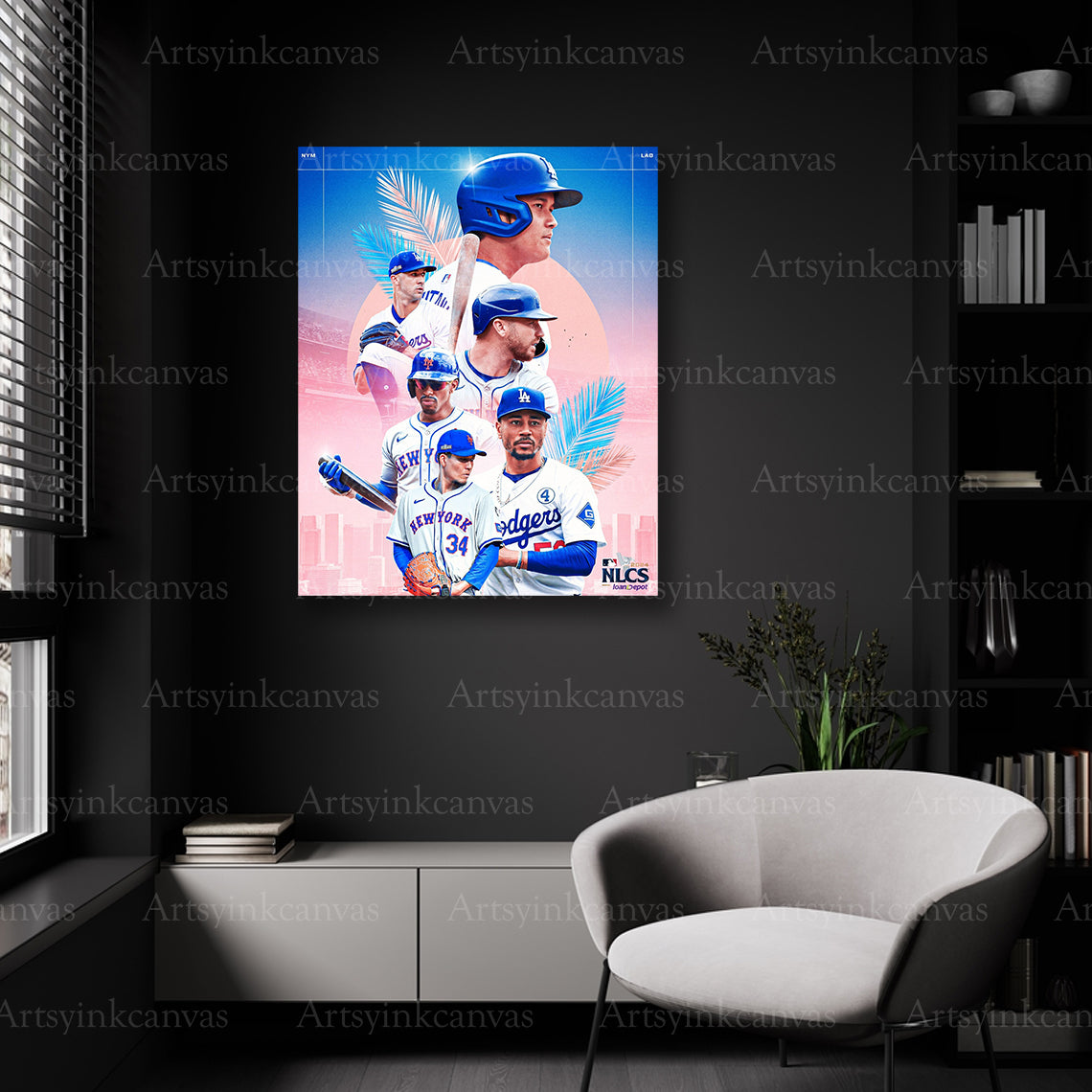 MLB NLCS matchup collage wall decor