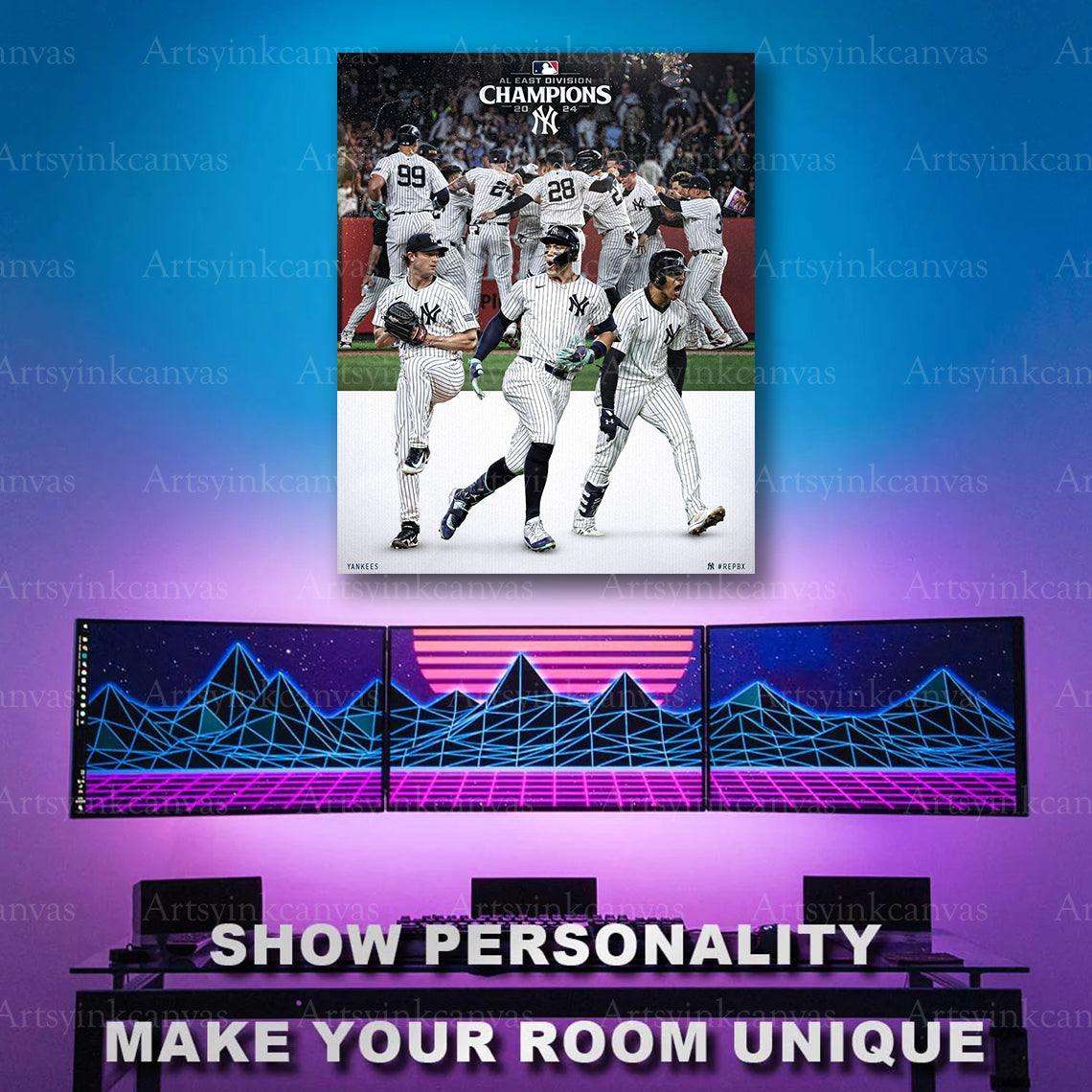 New York Yankees division title celebration artwork