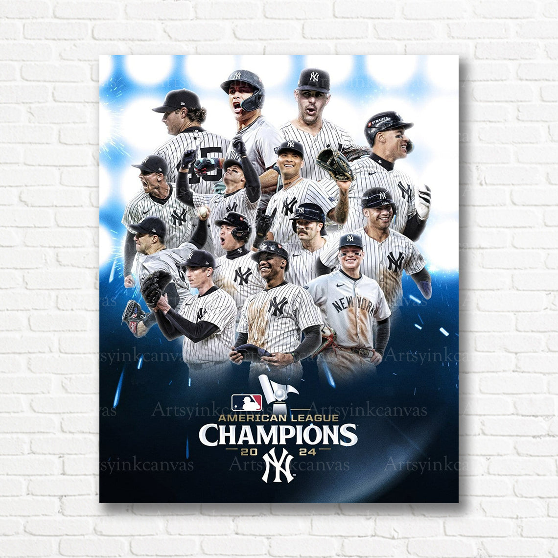 Yankees 2024 AL Championship canvas print
