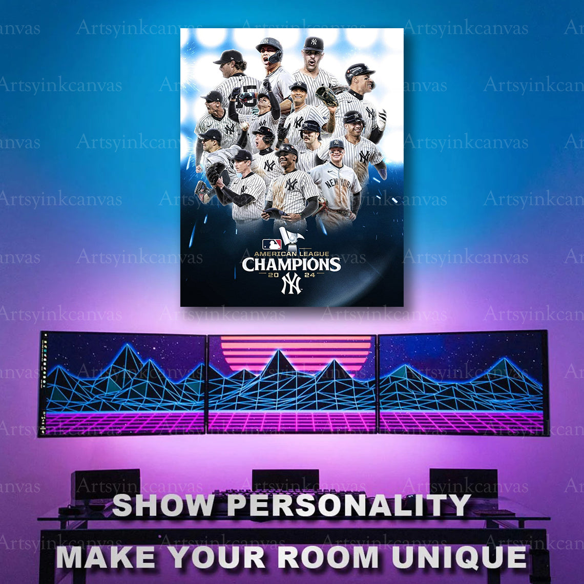 New York Yankees American League Champions celebration artwork