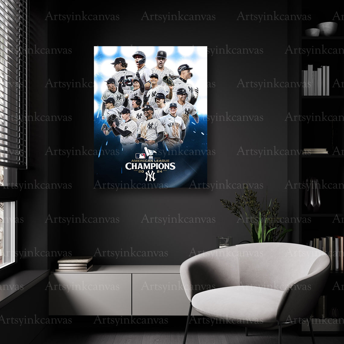Yankees championship baseball wall decor