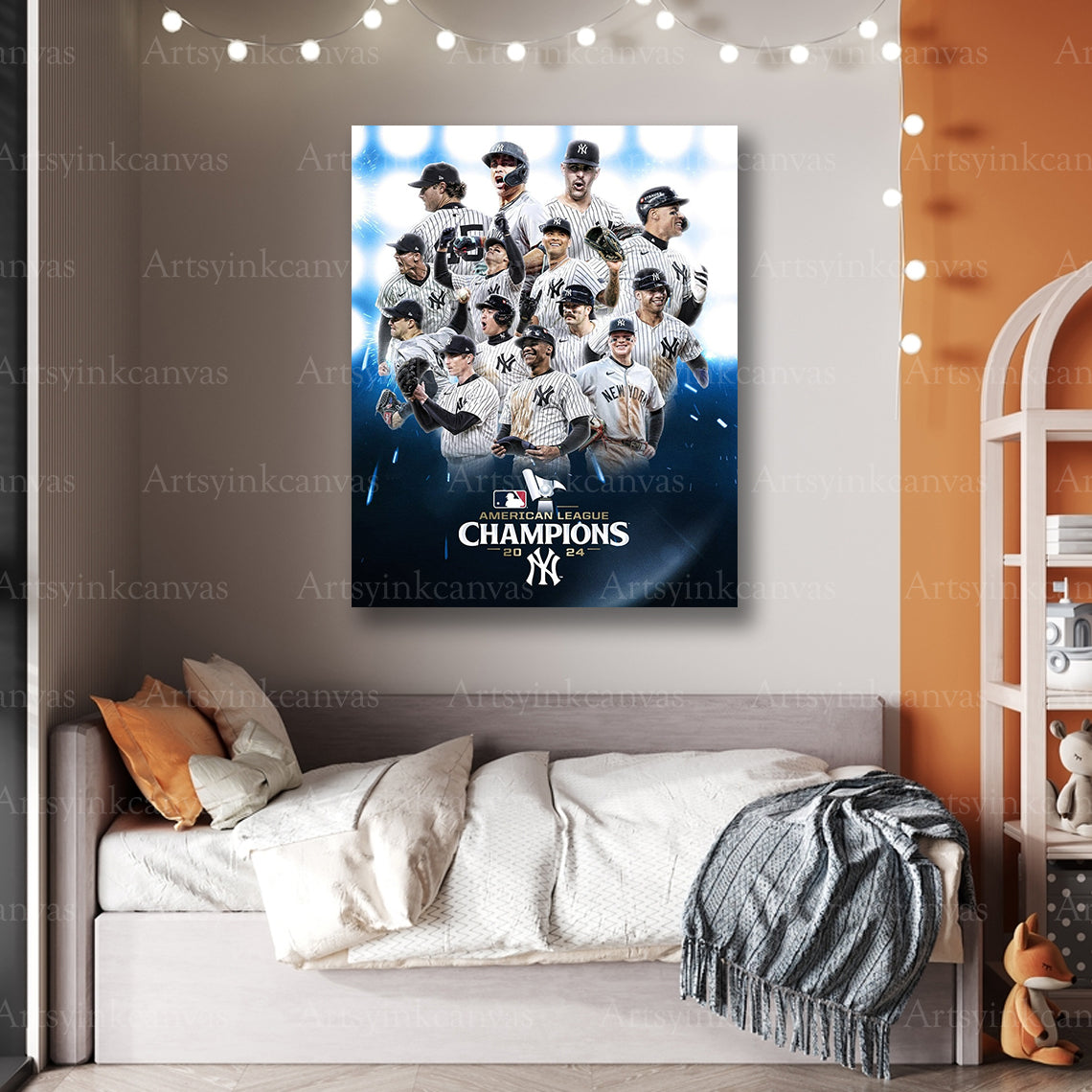 Premium Yankees AL Champions canvas art