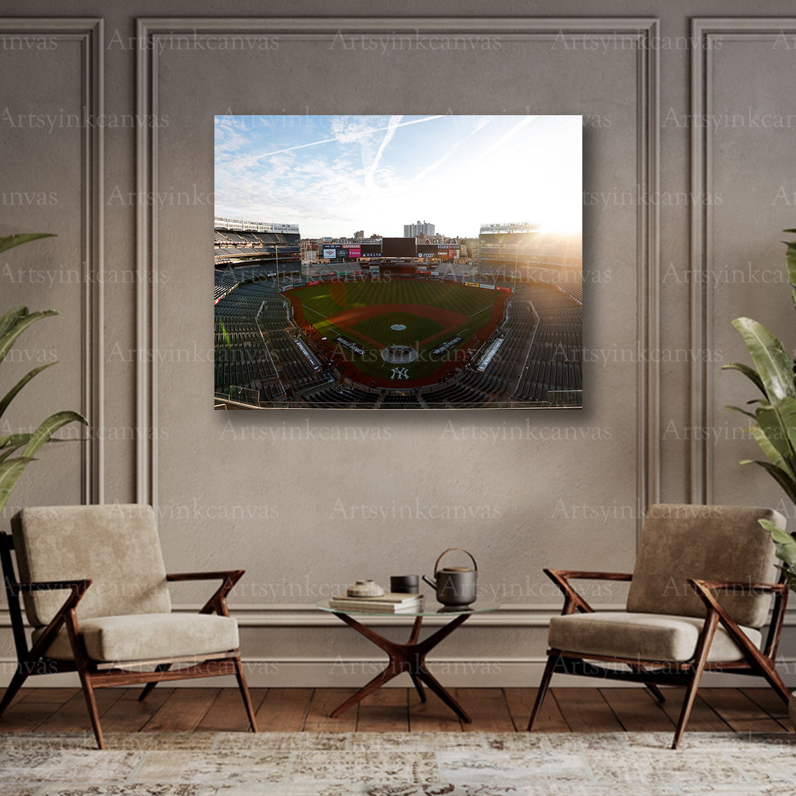 Yankees postseason stadium canvas art