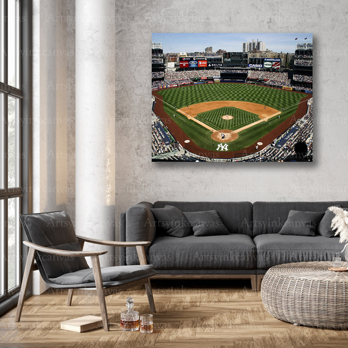 Bronx Bombers stadium artwork