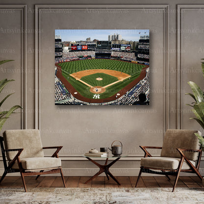 Yankee Stadium baseball collector canvas