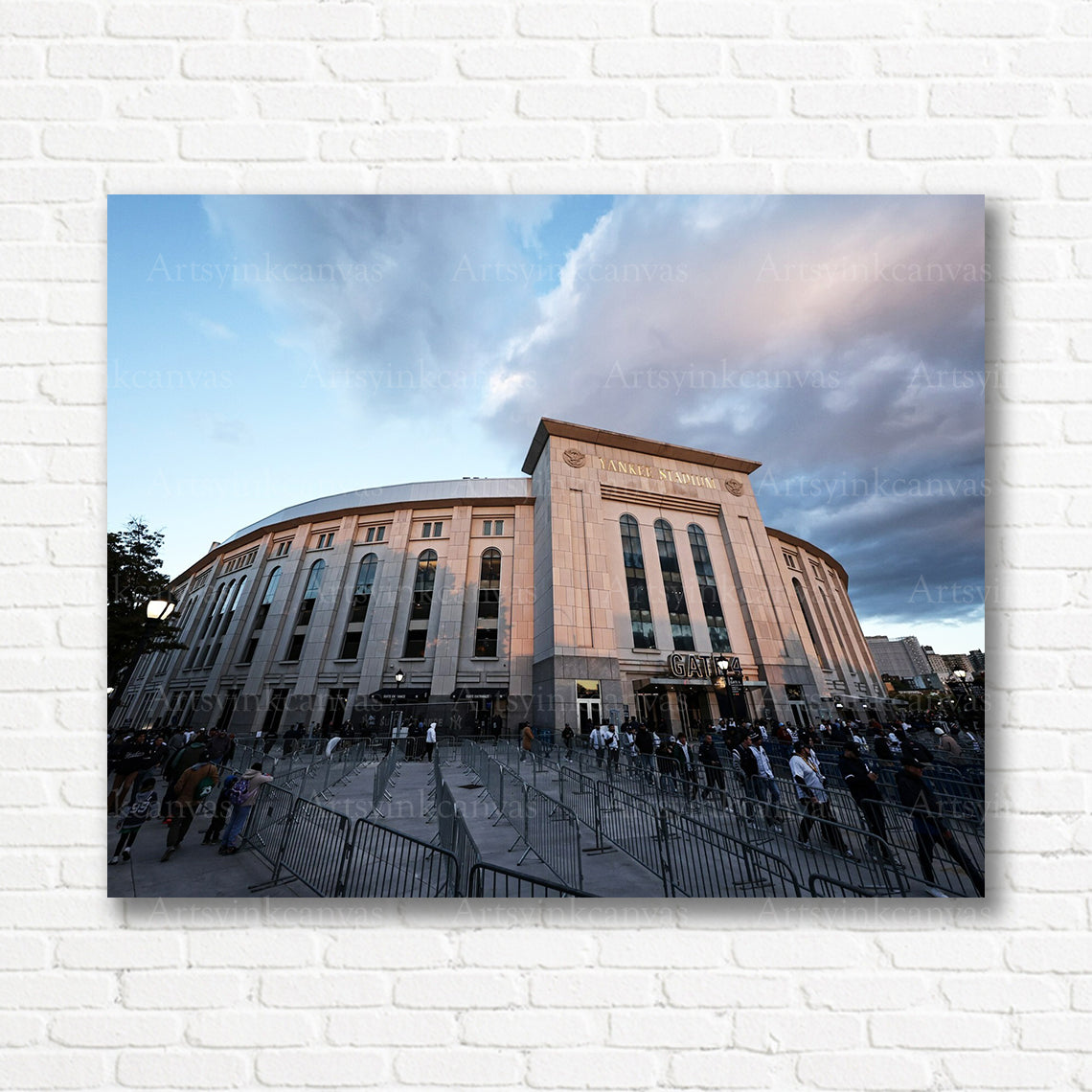 Yankee Stadium exterior New York baseball canvas print