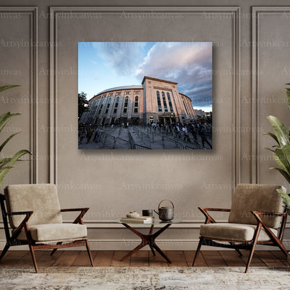 Yankees stadium exterior collector canvas
