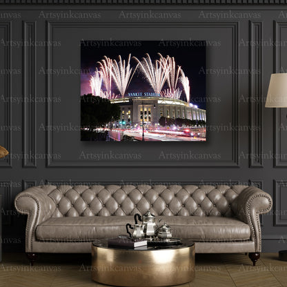 Premium Yankees stadium fireworks wall art