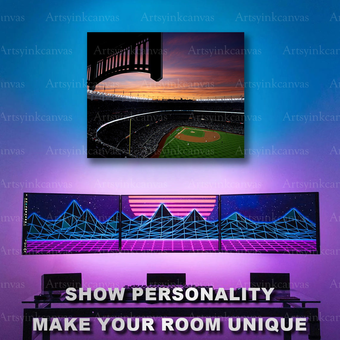 Yankees stadium evening view wall decor