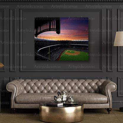 Premium Yankees stadium sunset canvas art