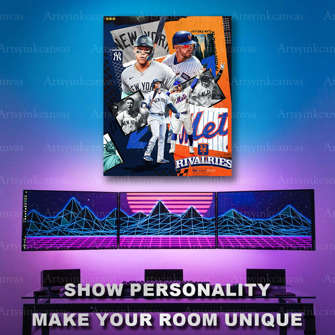 New York baseball rivalry artwork