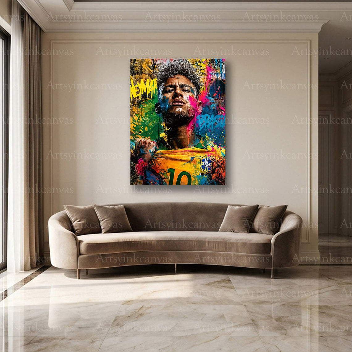 Neymar Jr. football wall decor