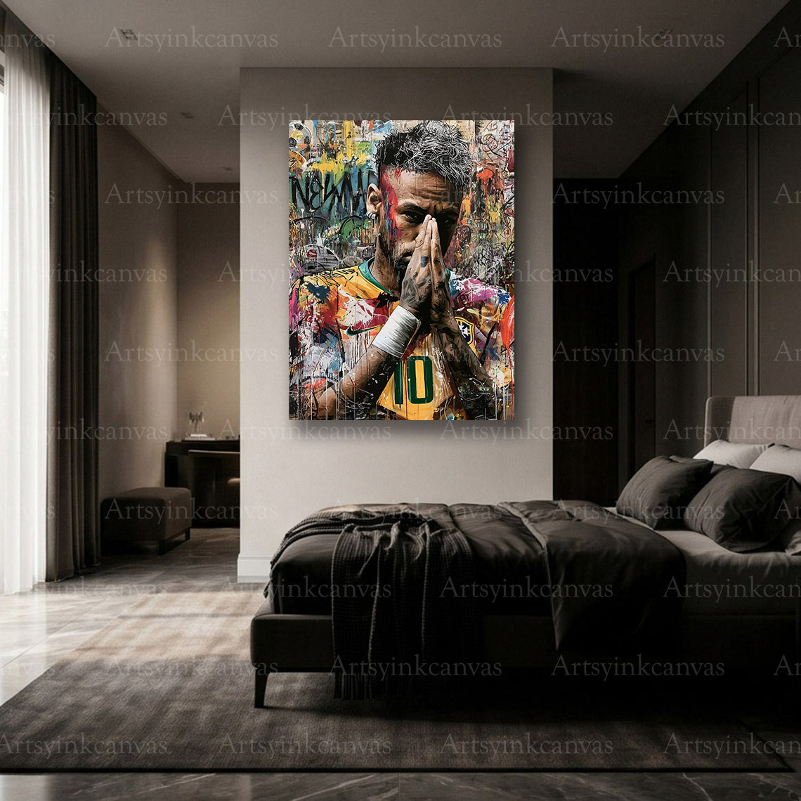 Premium Neymar Jr canvas wall art