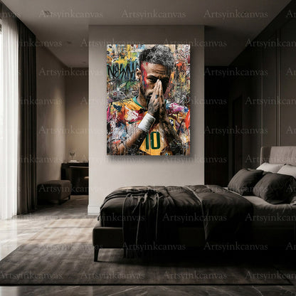 Premium Neymar Jr canvas wall art