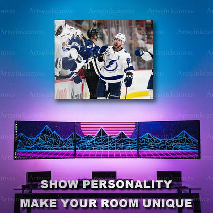 Nikita Kucherov 2024 season opener hat trick artwork