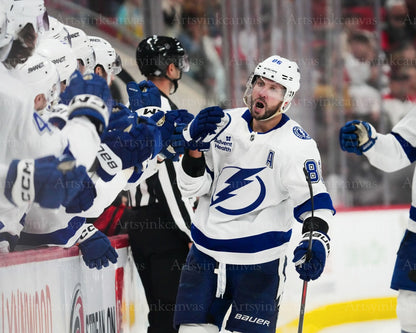 Nikita Kucherov 6th career hat trick Tampa Bay Lightning canvas wall art