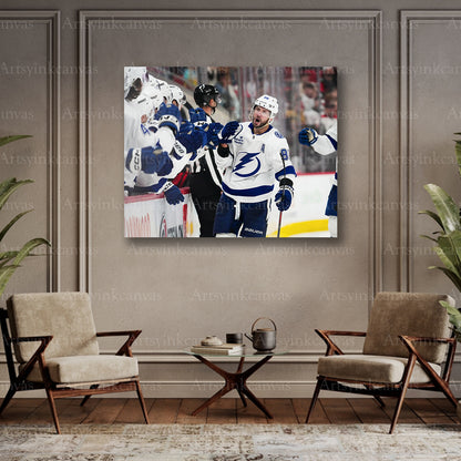 Nikita Kucherov NHL milestone collector canvas art