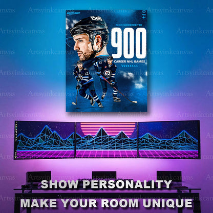 Nino Niederreiter 900 NHL games artwork