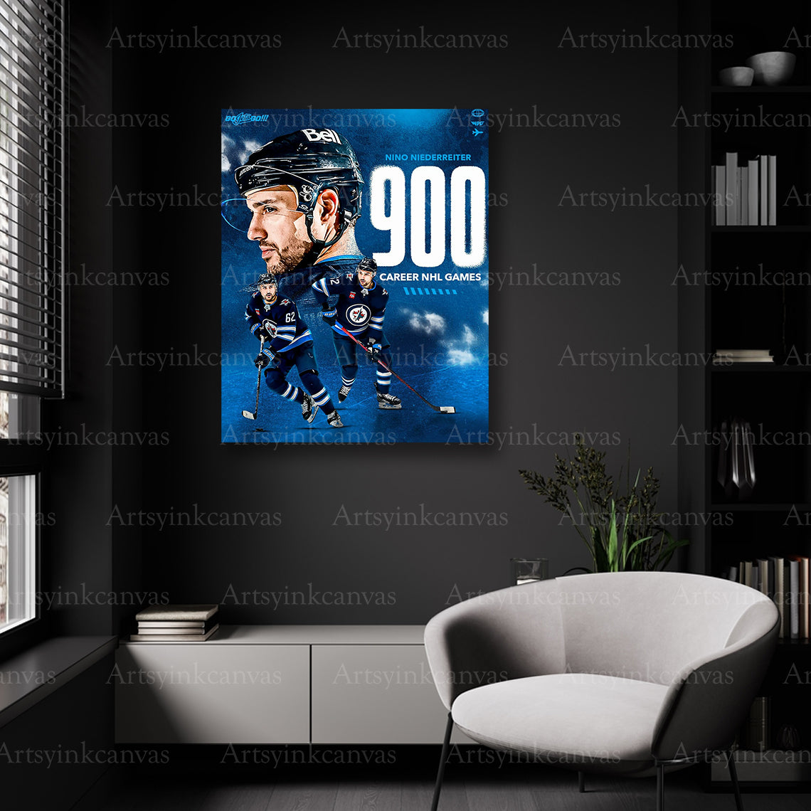 Winnipeg Jets hockey milestone wall decor
