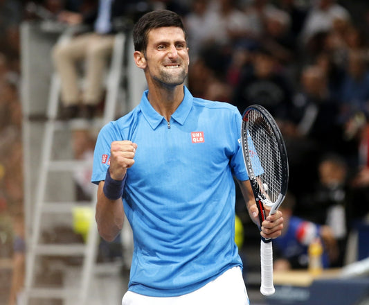 Novak Djokovic championship moment canvas wall art