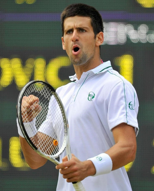 Novak Djokovic iconic tennis portrait canvas wall art