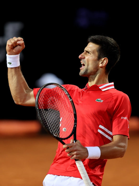 Novak Djokovic victory celebration canvas wall art