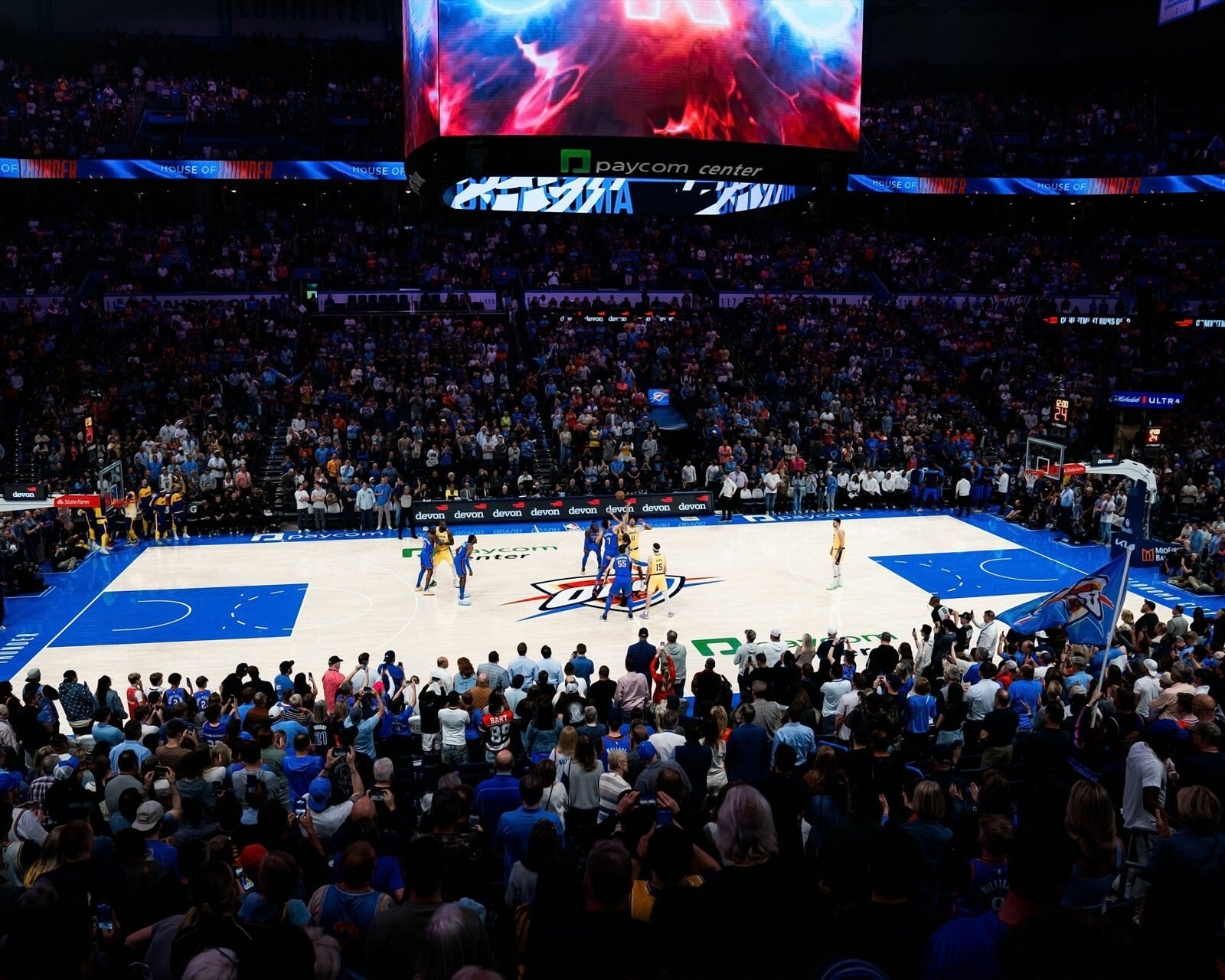 Oklahoma City Thunder Paycom Center canvas wall art