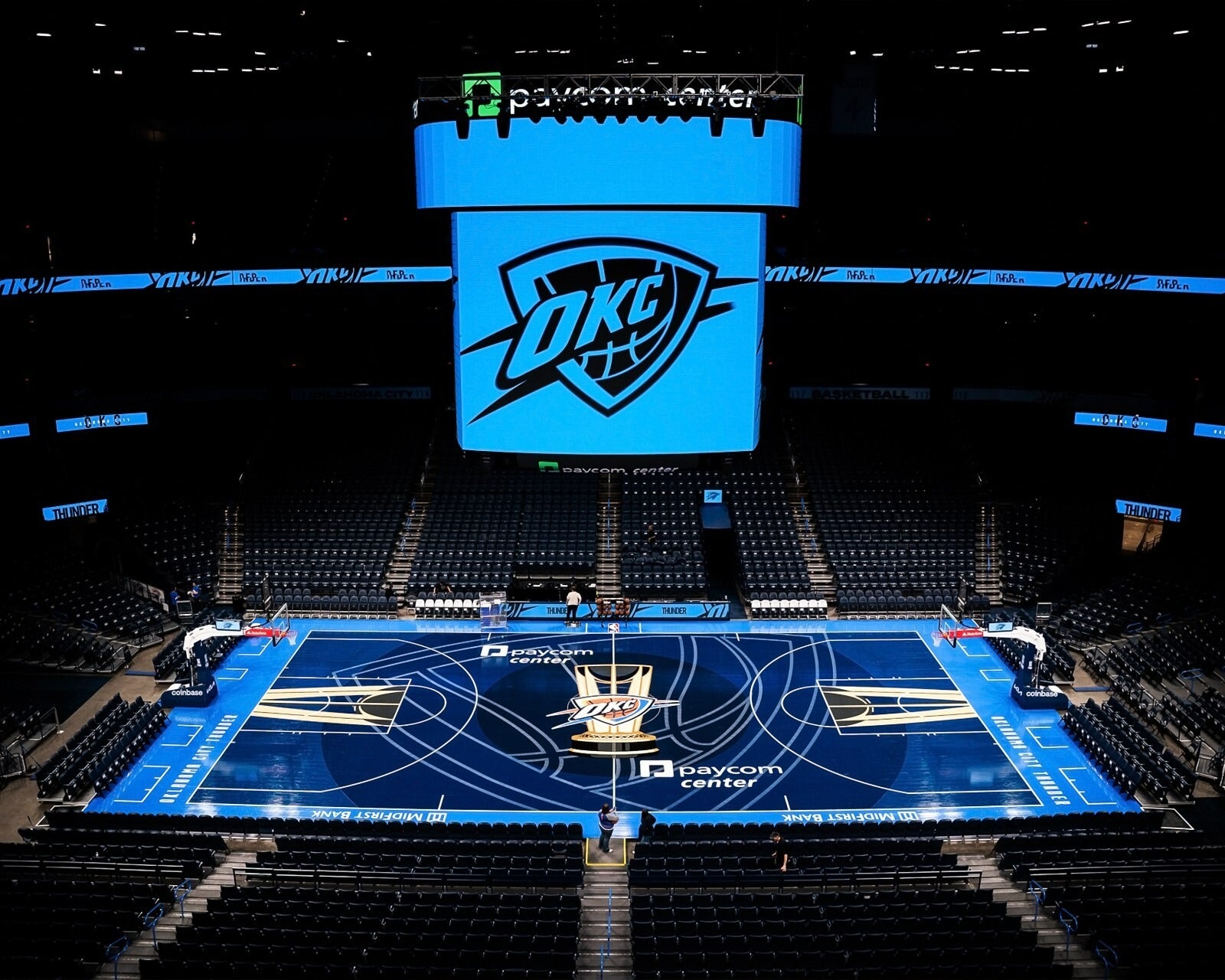 Oklahoma City Thunder stadium canvas wall art