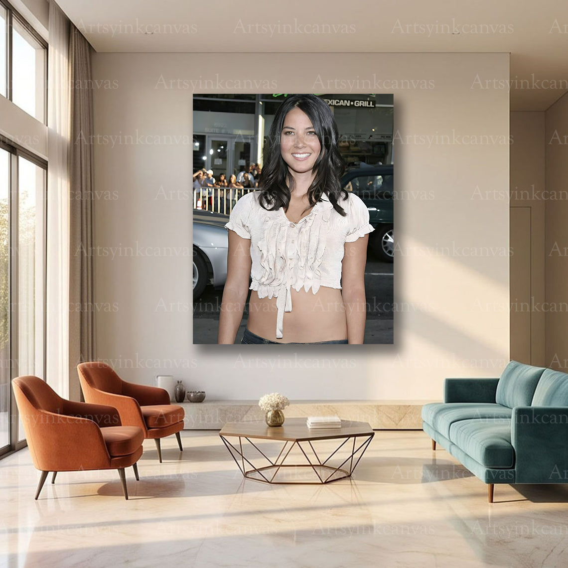 Olivia Munn actress canvas wall art