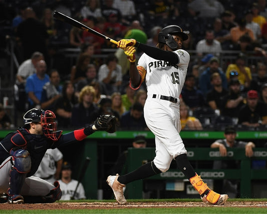 Oneil Cruz swinging at bat canvas wall art