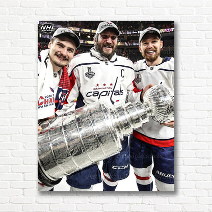 Alex Ovechkin Dmitry Orlov Evgeny Kuznetsov canvas print