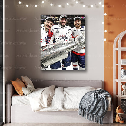 Premium Washington Capitals Stanley Cup canvas print
