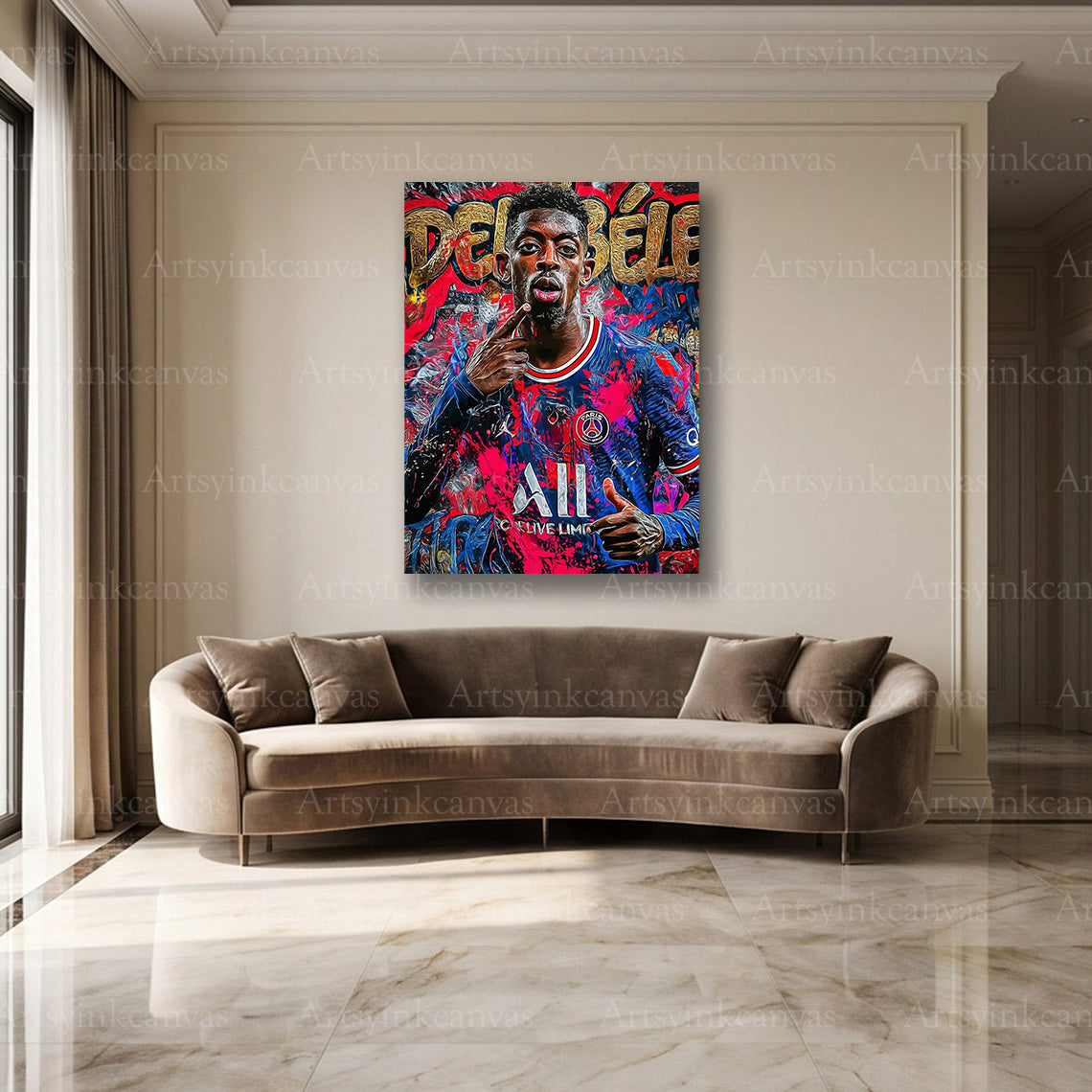 Ousmane Dembélé French football wall decor
