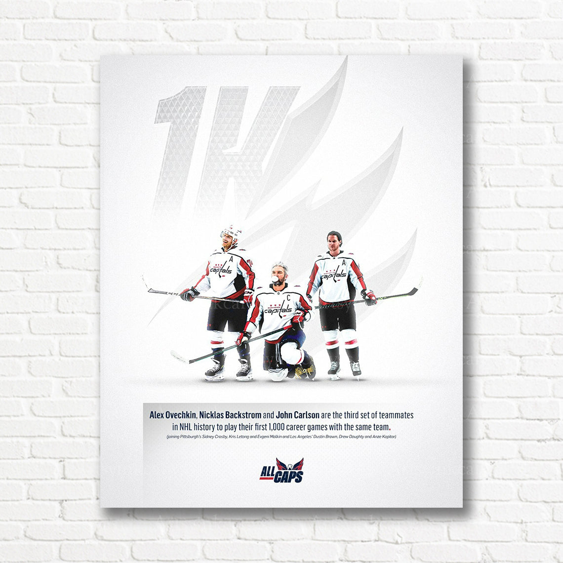 Alex Ovechkin Nicklas Backstrom John Carlson canvas print