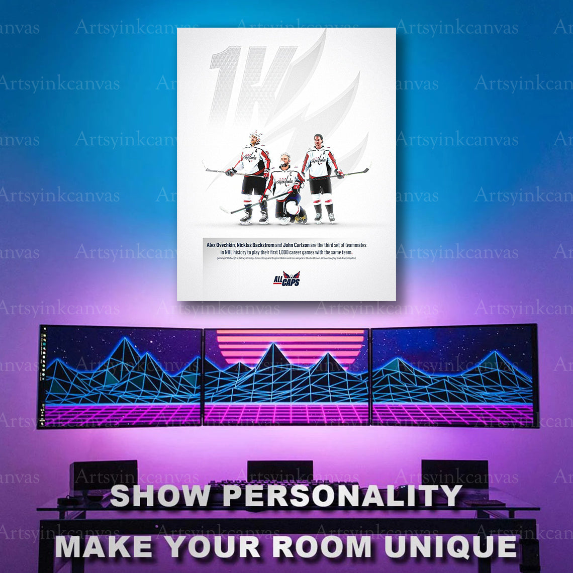 Washington Capitals legendary trio artwork