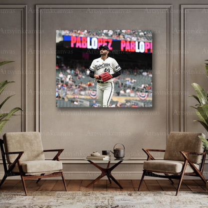 Twins pitcher collector canvas art
