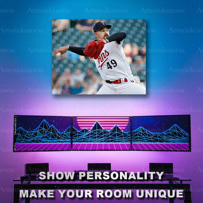 Minnesota Twins pitcher action artwork