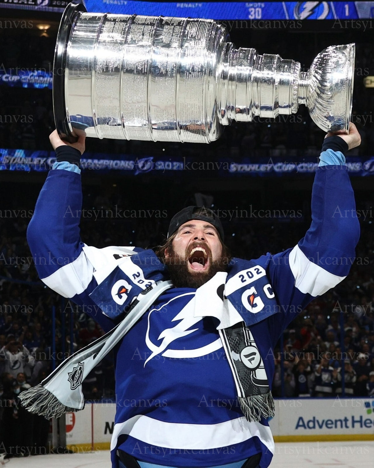 Pat Maroon 2021 Stanley Cup Champion Tampa Bay Lightning canvas wall art